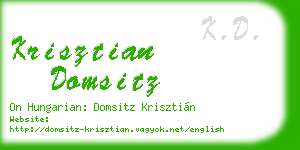 krisztian domsitz business card